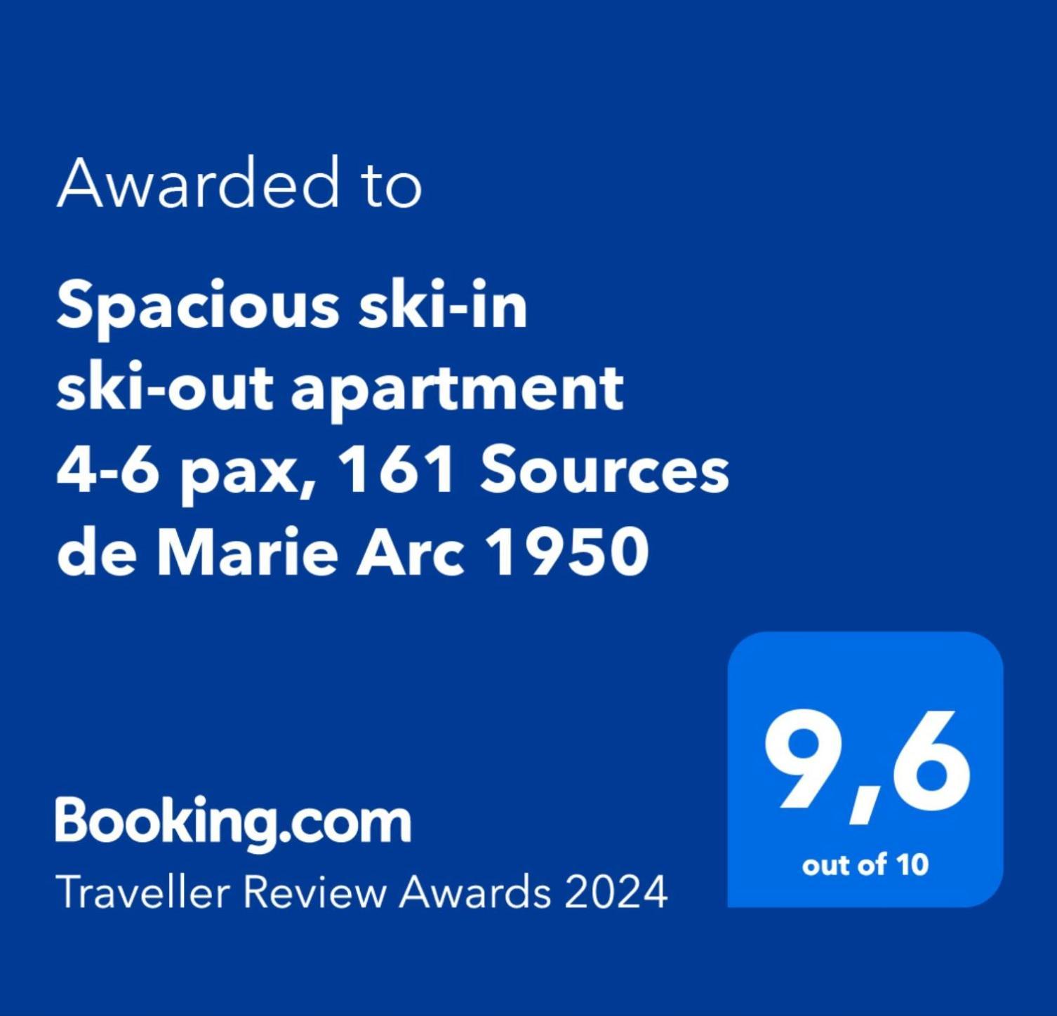 Spacious Ski-In Ski-Out Apartment 4-6 Pax, 161 Sources De Marie Arc 1950 Les Arcs  Esterno foto
